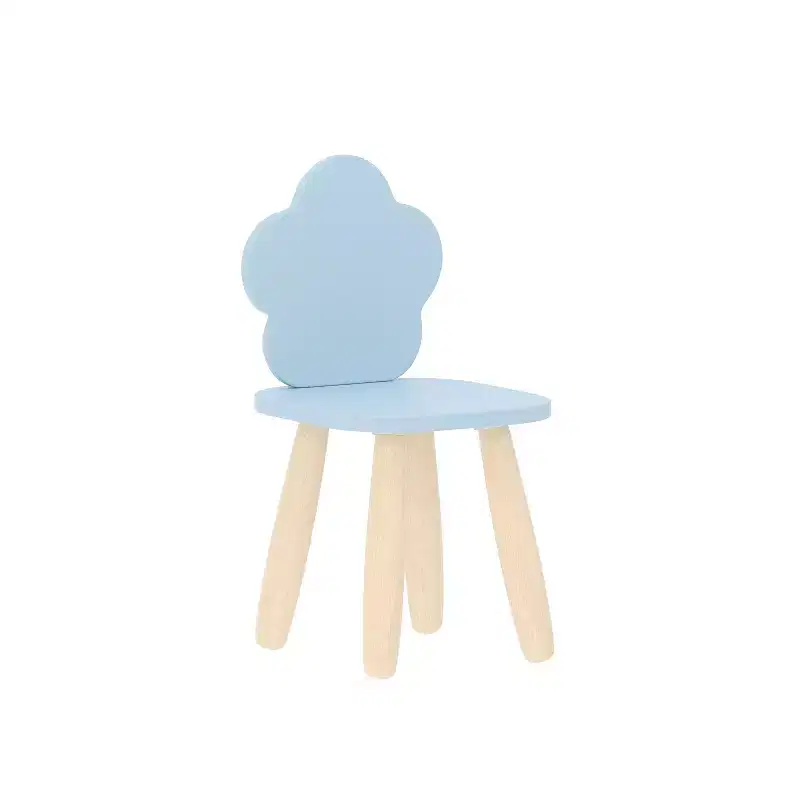 Buzz & Bloom Kids 3-Piece Wood Cloud-Shaped Table and Chairs Set