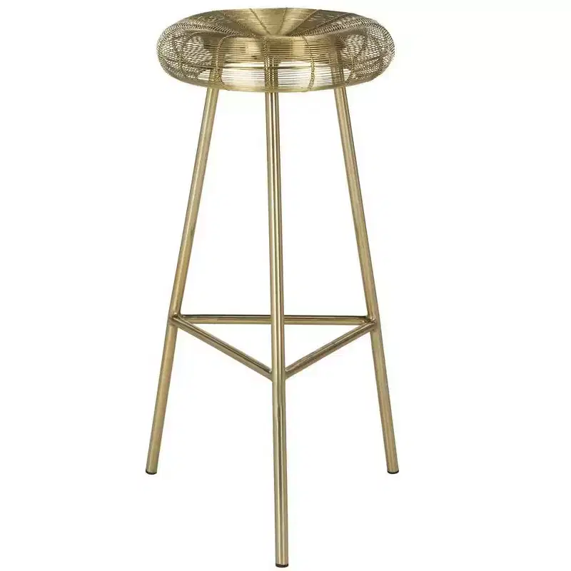 Addison Wire Weaved Contemporary Counter Stool - FOX4517 - Gold - Safavieh Couture