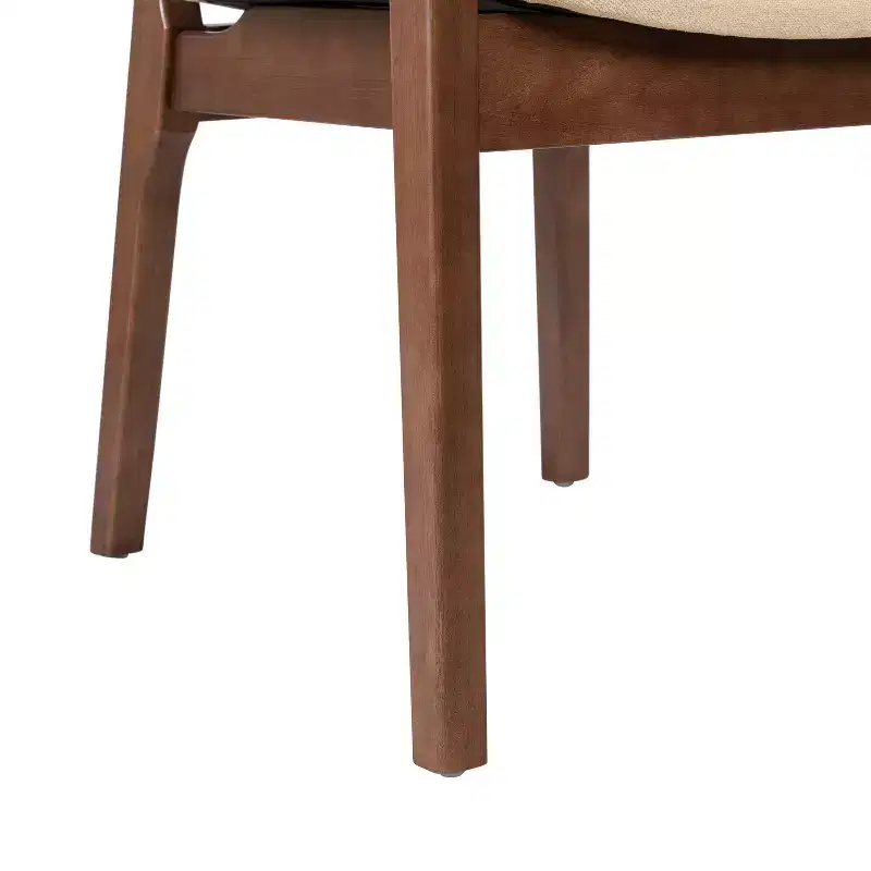 Christopher Knight Home Amaris Mid-Century Modern Wood Upholstered Dining Chair with Rattan-Weave Backrest (Set of 6)