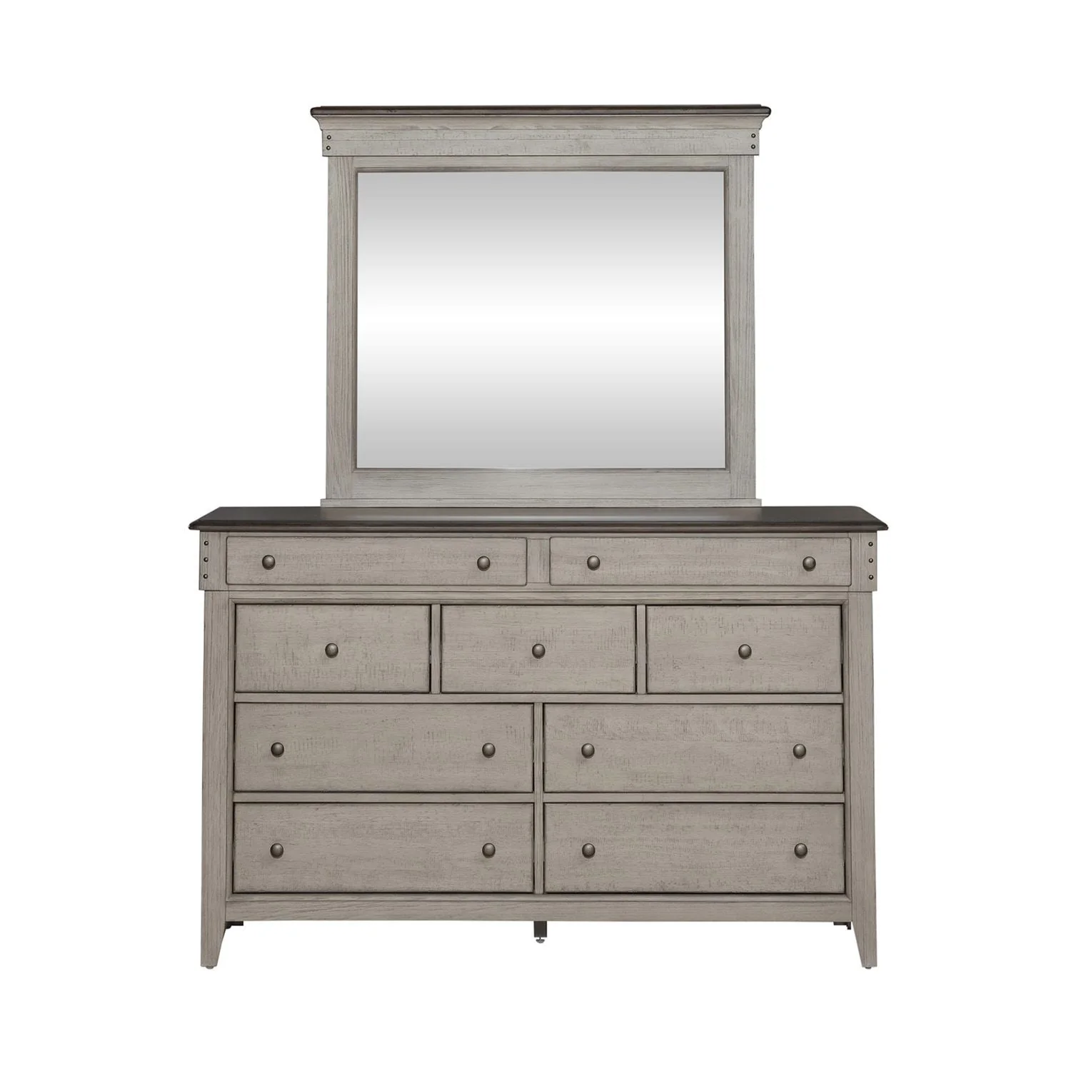 Dresser & Mirror - Weathered Linen / Dusty Taupe — add in a relaxed style and you create a classic look with a casual feel