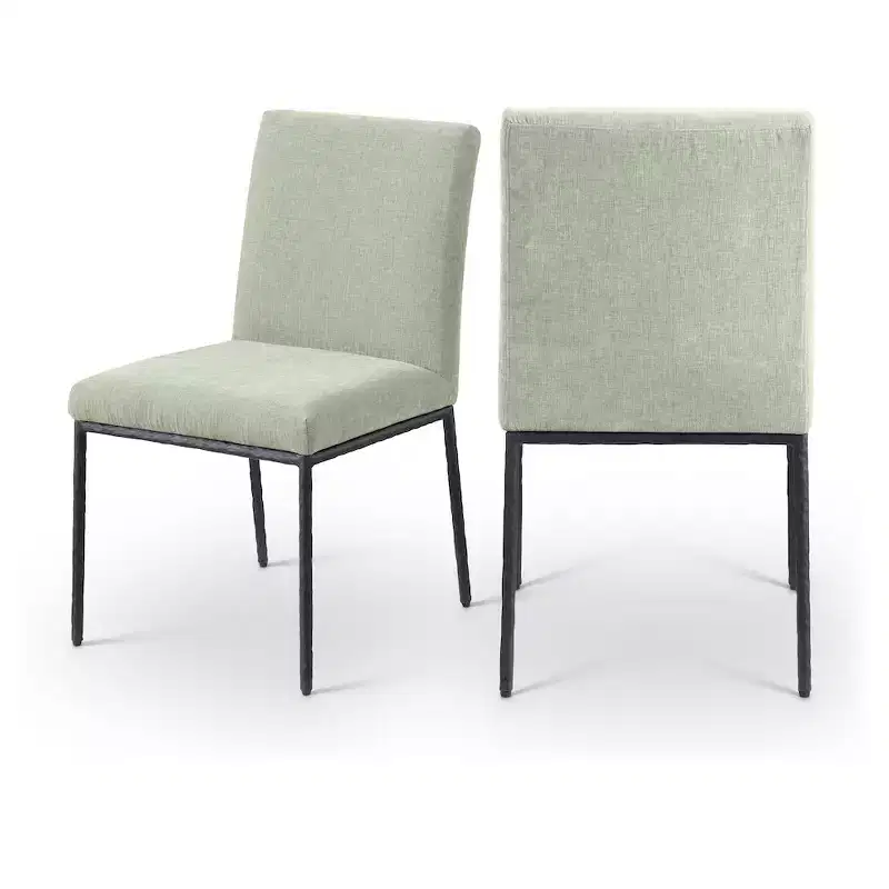 Meridian Furniture,Reeves Chenille Fabric Dining Chair, Set of 2