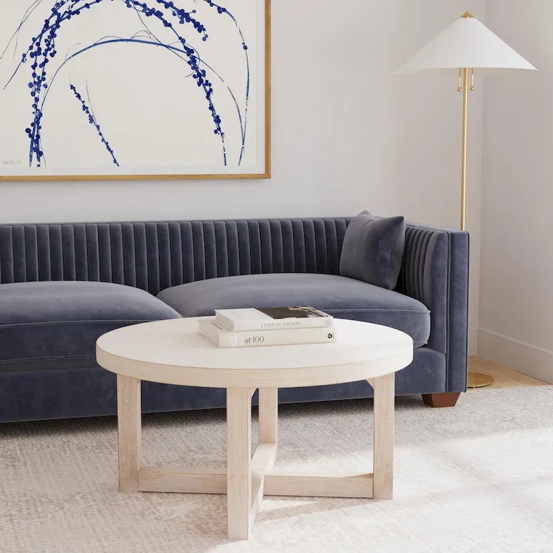 Round Wood Coffee Table by - 36x36x18