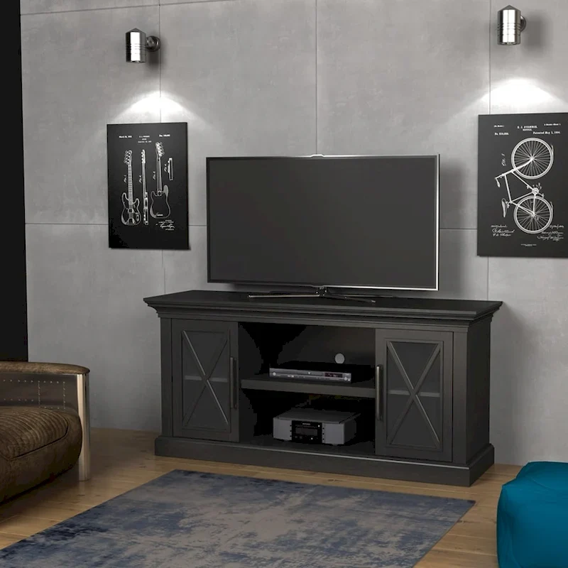 Cottage Grove TV Stand for TVs up to 65 inches, Black