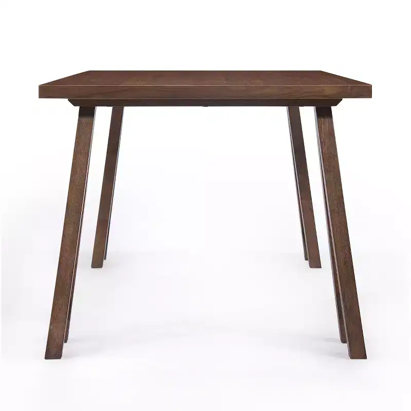 GDFStudio Alexis Mid Century Modern 7 Piece Fabric and Upholstered Rubberwood Dining Set