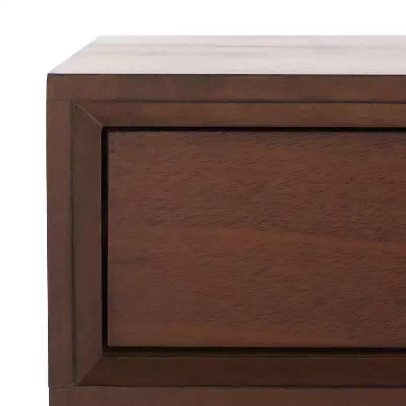 3-Drawer Wood Writing Desk with Ample Storage, Brown Finish
