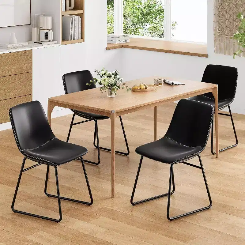Pexfix Waterproof Faux Leather Dining Chair Set of 4