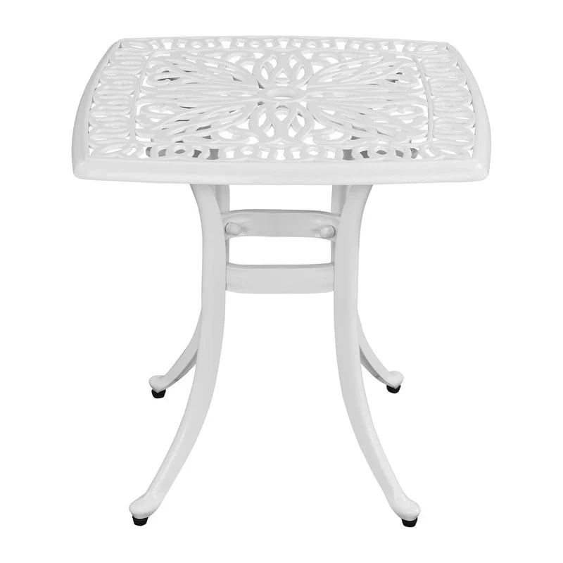 Patio 21  Cast Aluminum Dining Table with Umbrella Hole