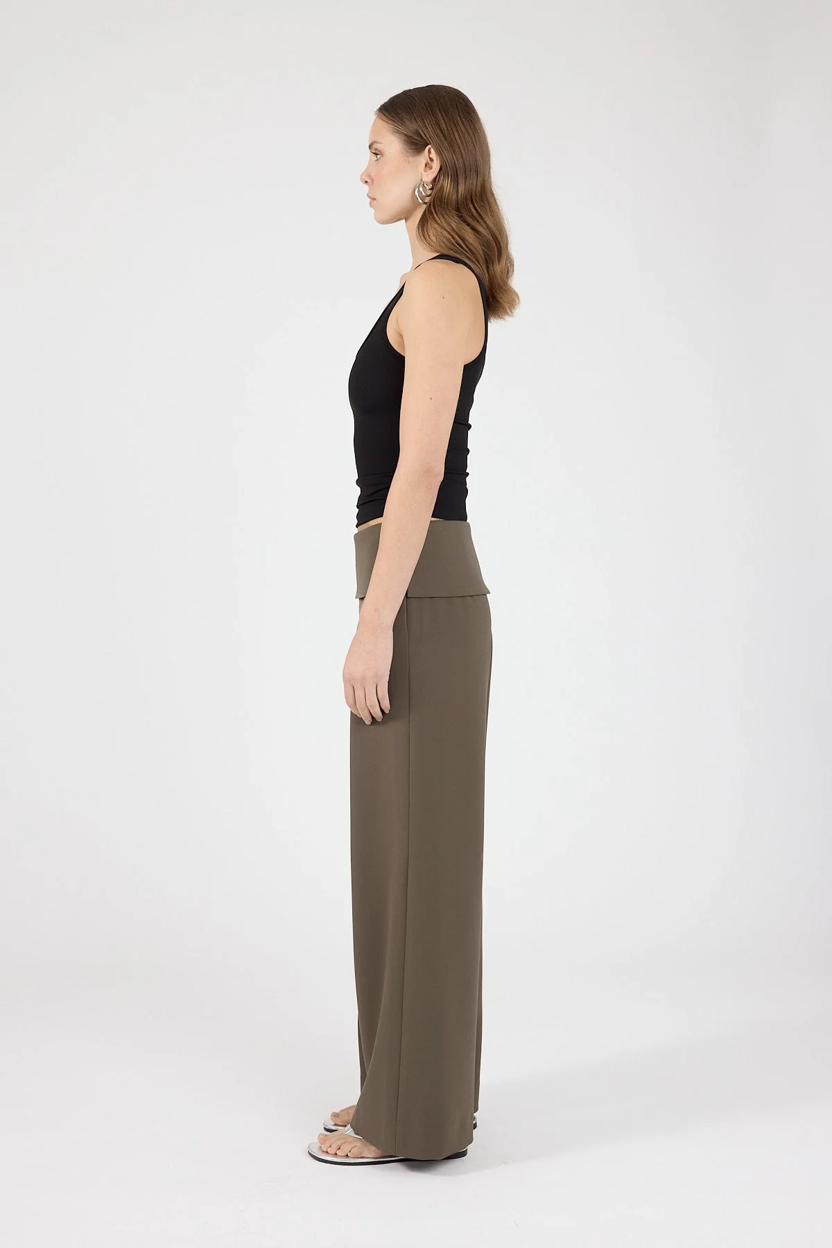 Fold Over Pant Taupe
