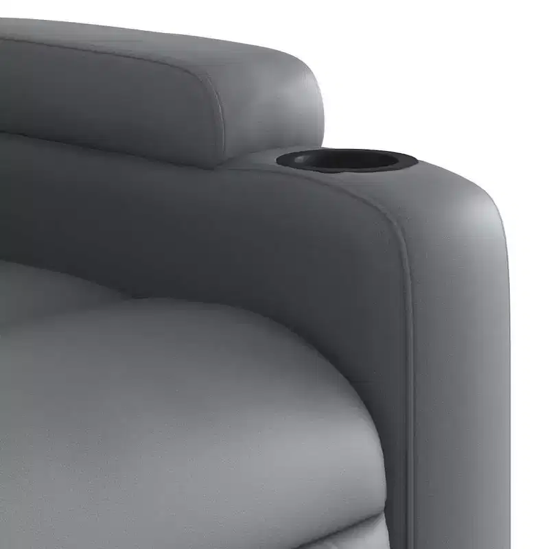 Gray Faux Leather Massage Recliner Chair – Single
