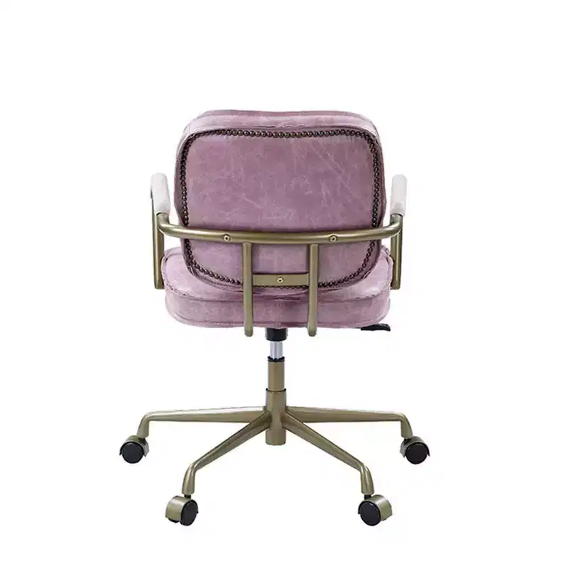 25 Siecross Grain Leather Reclining Accent Chair Pink - Acme Furniture: Swivel, Metal Frame, No Assembly