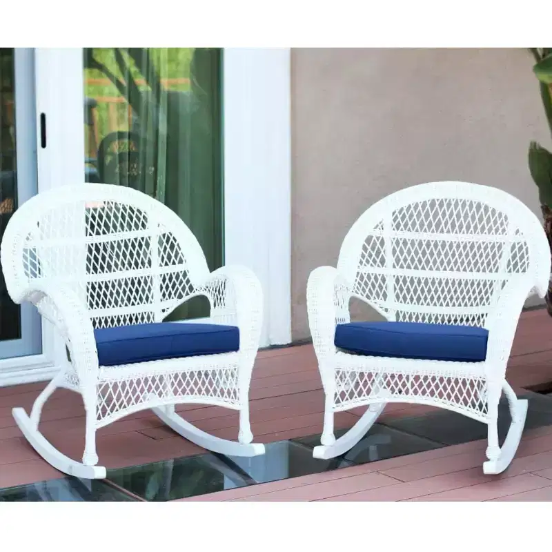 HomeStock Honey Coastal Craftsman Chair Set of 2 with Cushions