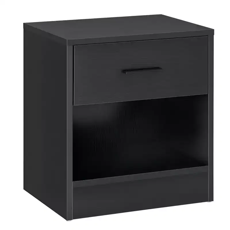 Modern Side Table with Drawer and Storage Shelf, End Table for Living Room