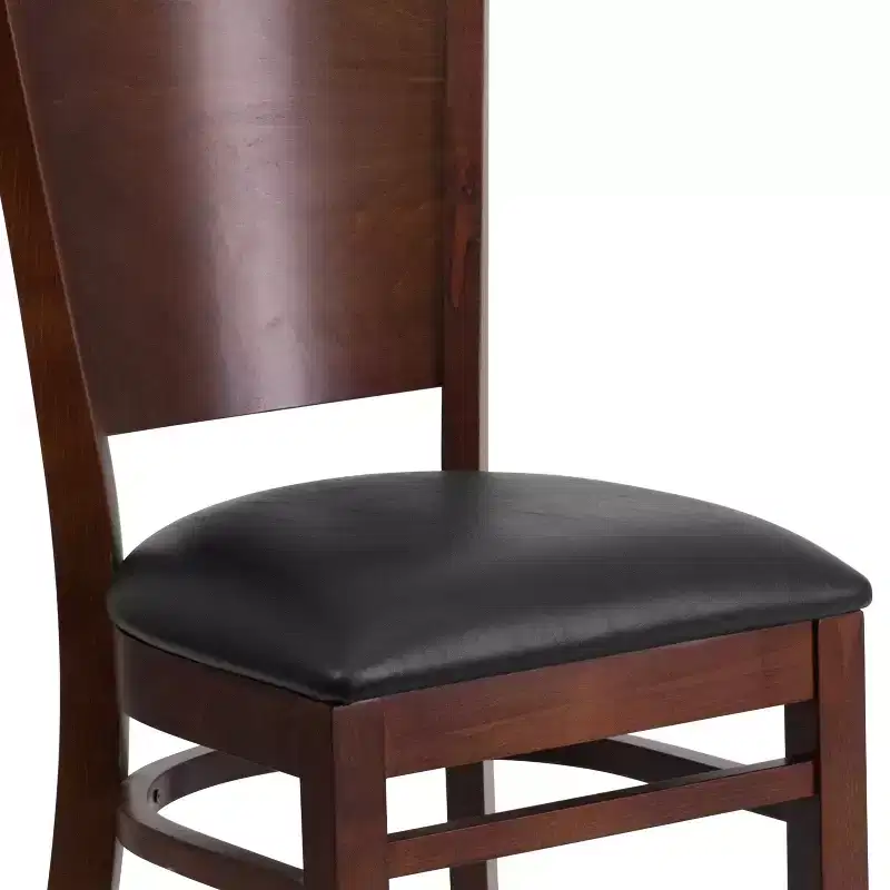 Emma and Oliver Solid Back Wooden Restaurant Dining Chair