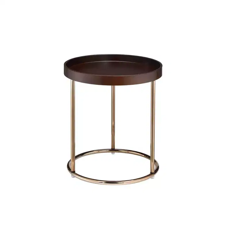 21.75 Mid-Century Lipped Edge Accent Table -