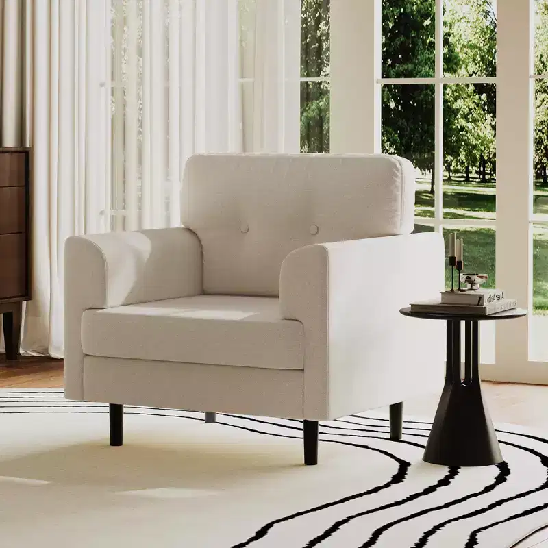 Oversized Accent Chair - Upholstered Armchair for Living Room, Bedroom & Office