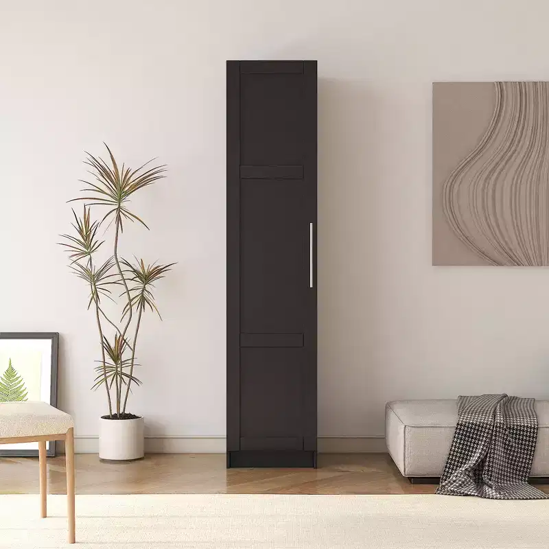 CLIHOME Tall 3-Tier Stackable Wall Mounted Storage Cabinet With Adjustable Shelves