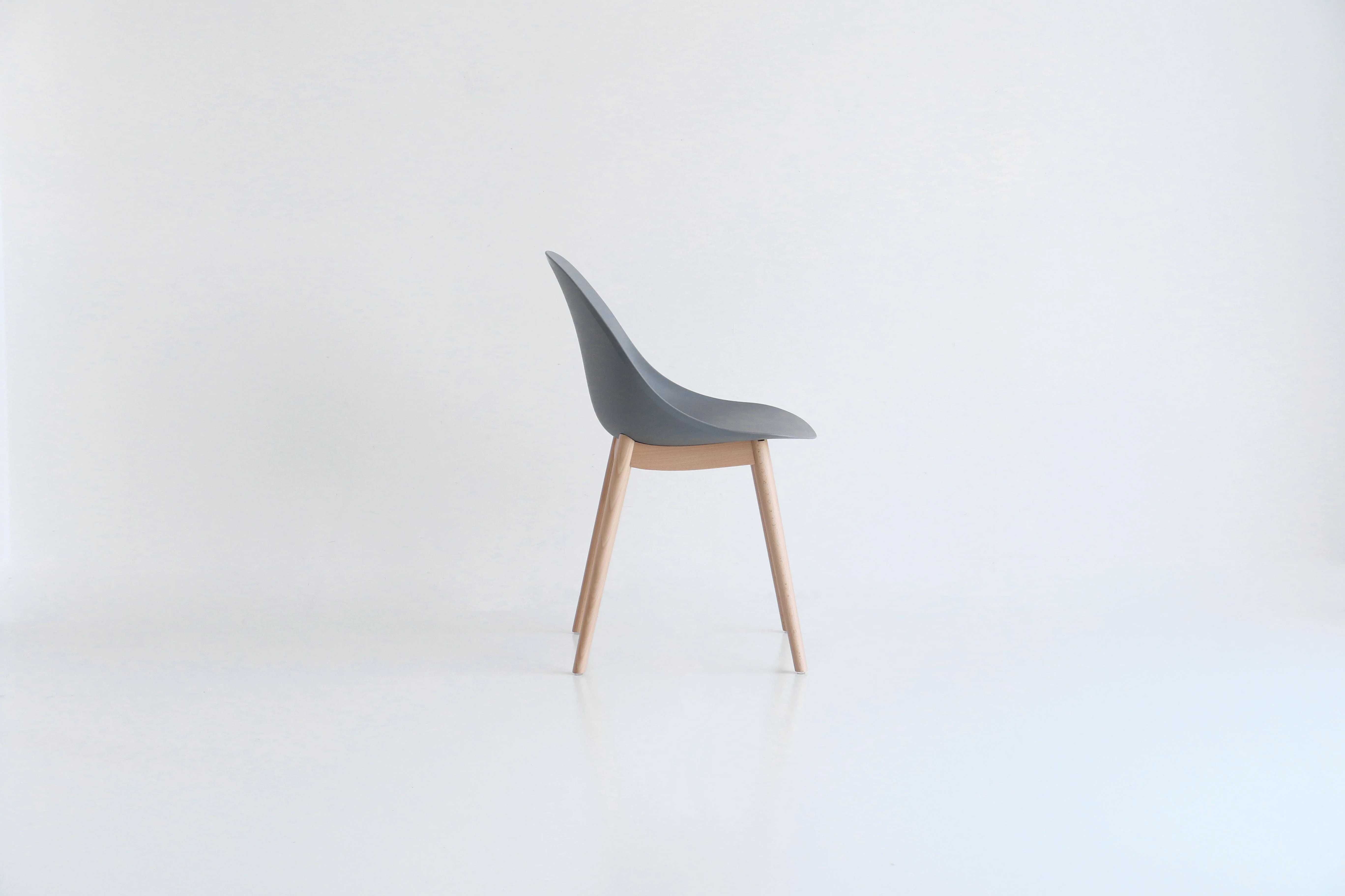 Gray Wood Side Chair