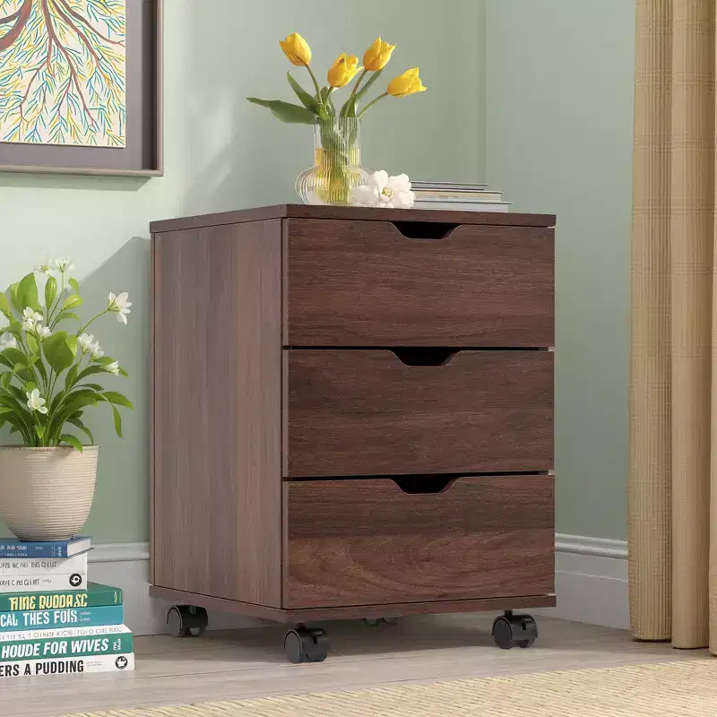 MAYEERTY 1622 Inch White 3-Drawer Vertical Wood File Cabinet - With Casters, Fully Assembled for Home Office
