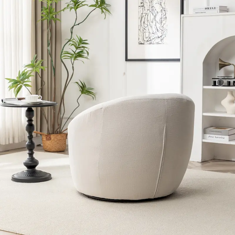 Roundhill Furniture Winnie Modern Swivel Barrel Chair