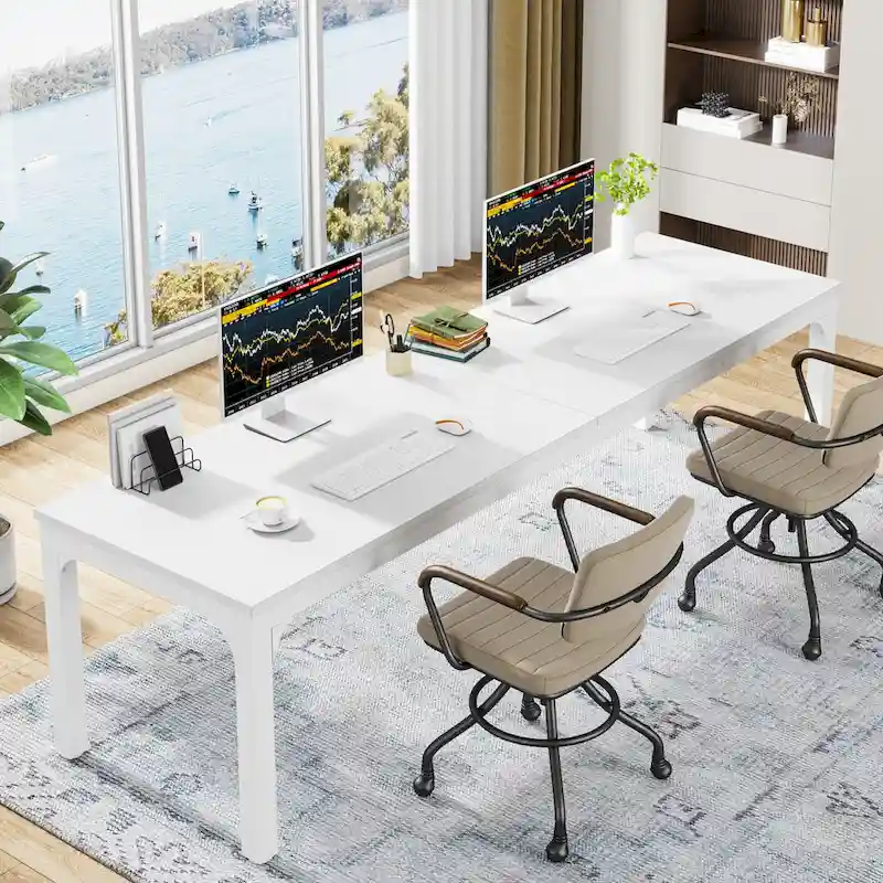 78.7 Inches Extra Long Computer Desk 2 Person Desk