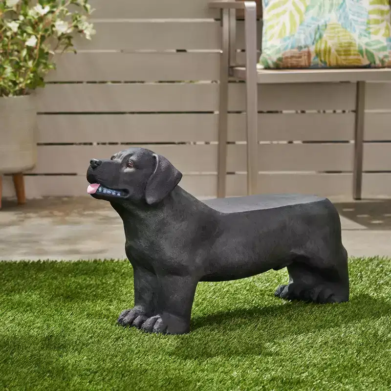 Christopher Knight Home Damien Modern Lightweight Concrete Patio Dog Bench