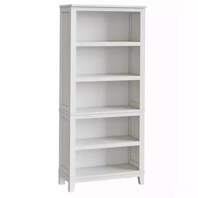 5 Tier Narrow Bookshelf w/Wooden Legs, Farmhouse Narrow Bookcase for Living Room Apartment Office