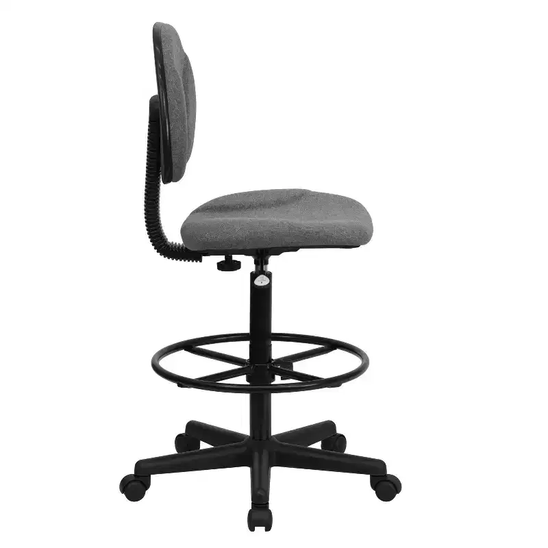 Adjustable Drafting Chair – Two Cylinder Heights, Mid-Back, Upholstered, 250 lb Capacity