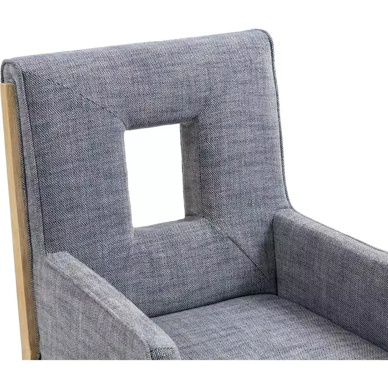 Meridian Furniture,Gwendolyn Linen Textured Fabric Dining Arm Chair