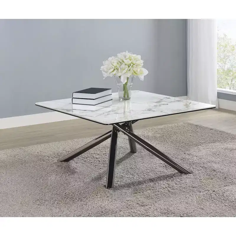 Coaster,Carvell Square Sintered Stone Top Coffee Table