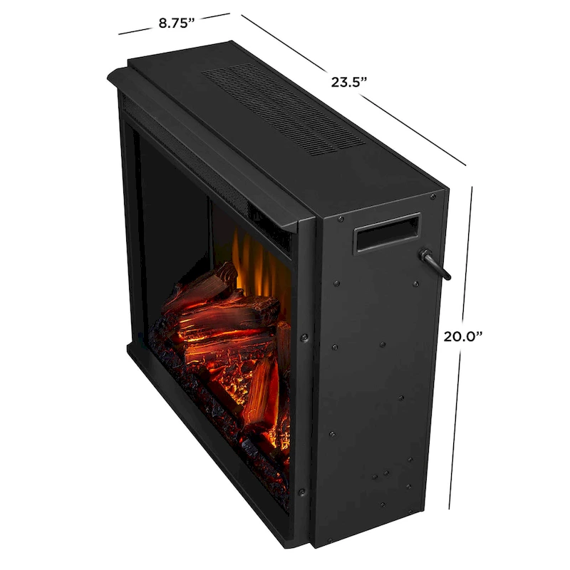 Frederick 72 Electric TV Stand Fireplace in Chestnut Oak by Real Flame - 72L x 15.5W x 30.1H