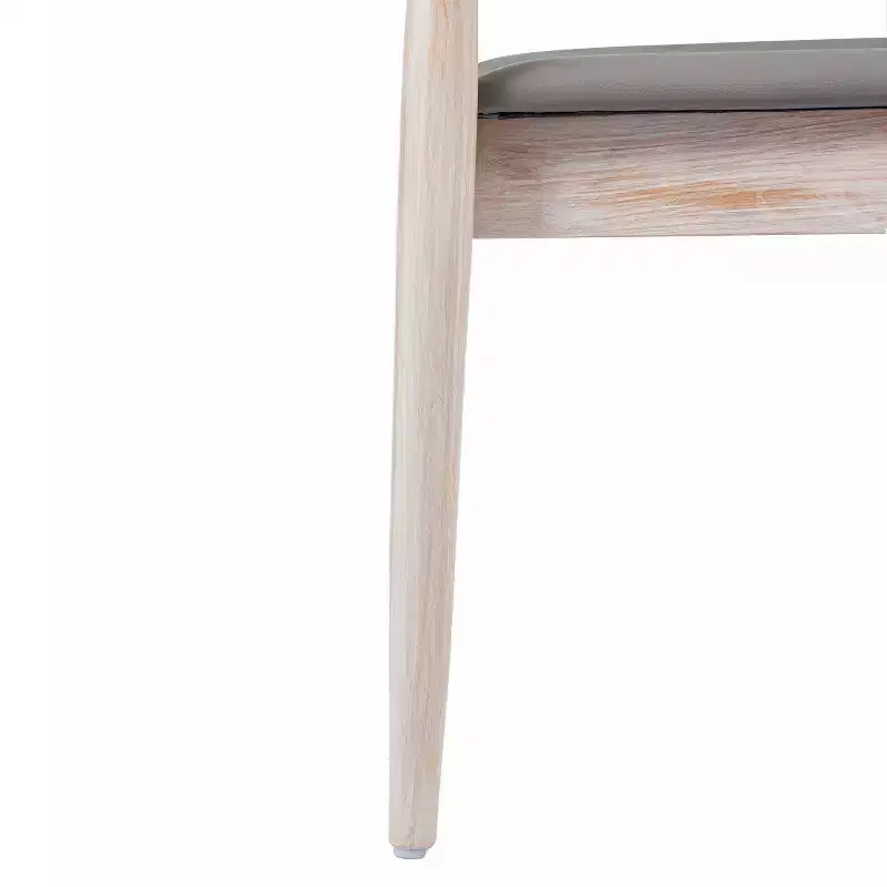 Set of 2 Solid Beechwood Dining Chairs Spindle Backrest Padded Vinyl Seat 500 lbs