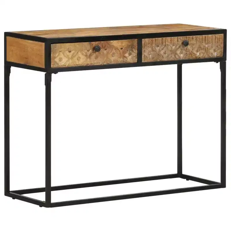 vidaXL Console Table 39.4x13.8x29.5 Solid Mango Wood