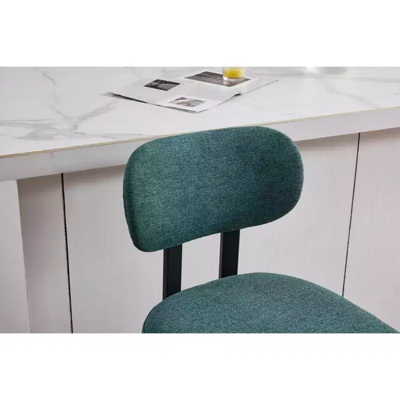 Upholstered Boucle Dining Chairs Set of 2 – Multiple Colors, Metal Legs