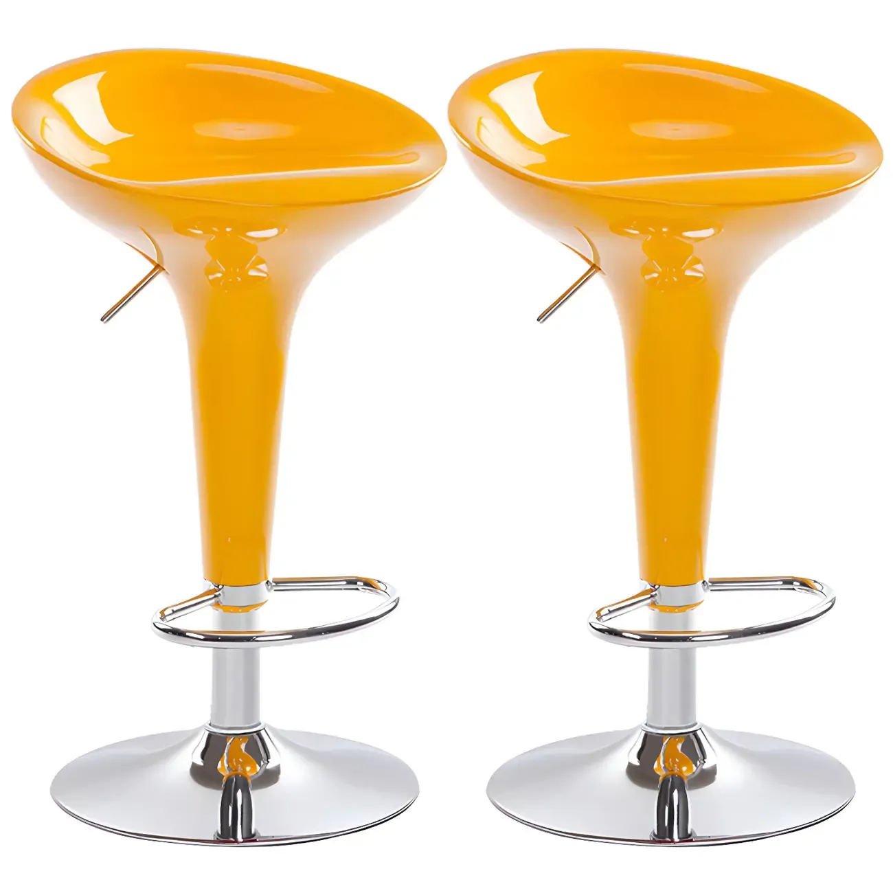 Plastic Chrome Swivel Bar Stool Height Adjustable