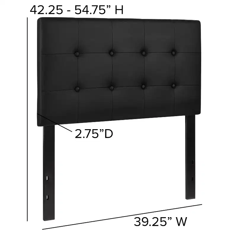 Emma and Oliver Button Tufted Upholstered Headboard