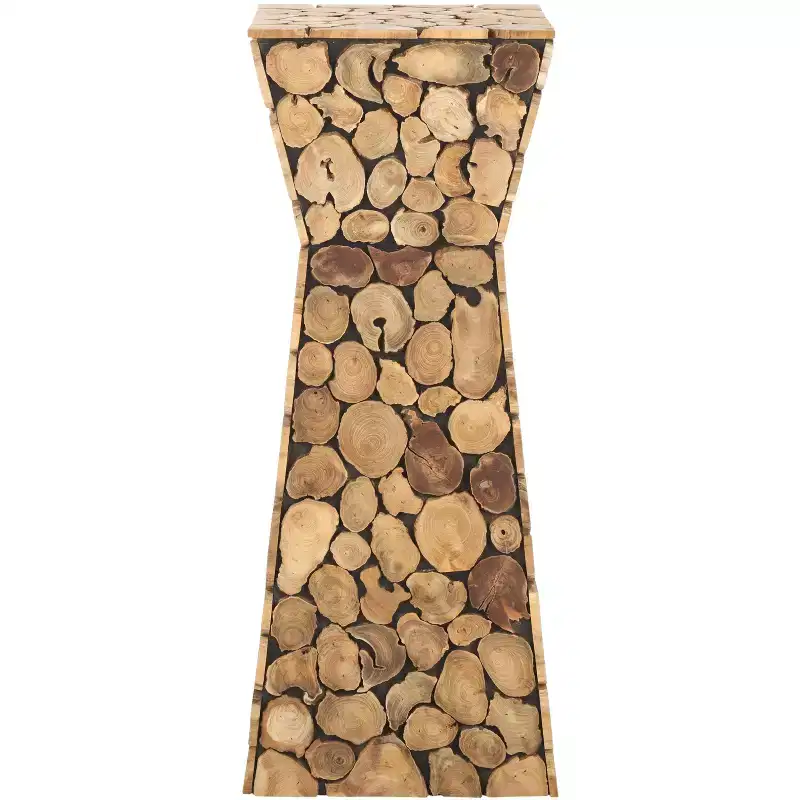Jefferson Stand - FOX1005 - Medium Oak/Black - Safavieh Couture