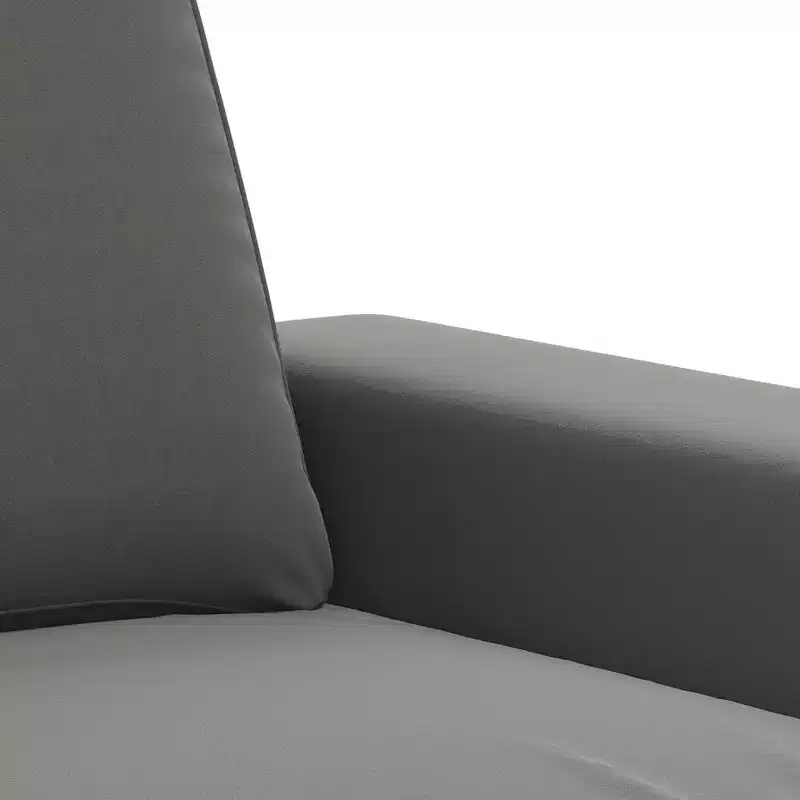 vidaXL 2-Seater Microfiber Sofa - Dark Gray - Durable Upholstery, Adjustable Comfort - Modern Design for Living Room, Lounge, or Office.