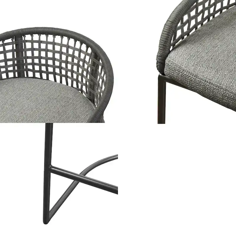 Madison Park Carmel Woven Counter Stool 25