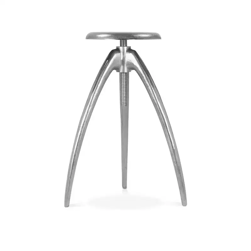 Meridian Furniture,Clara Silver Aluminum Counter/Bar Stool