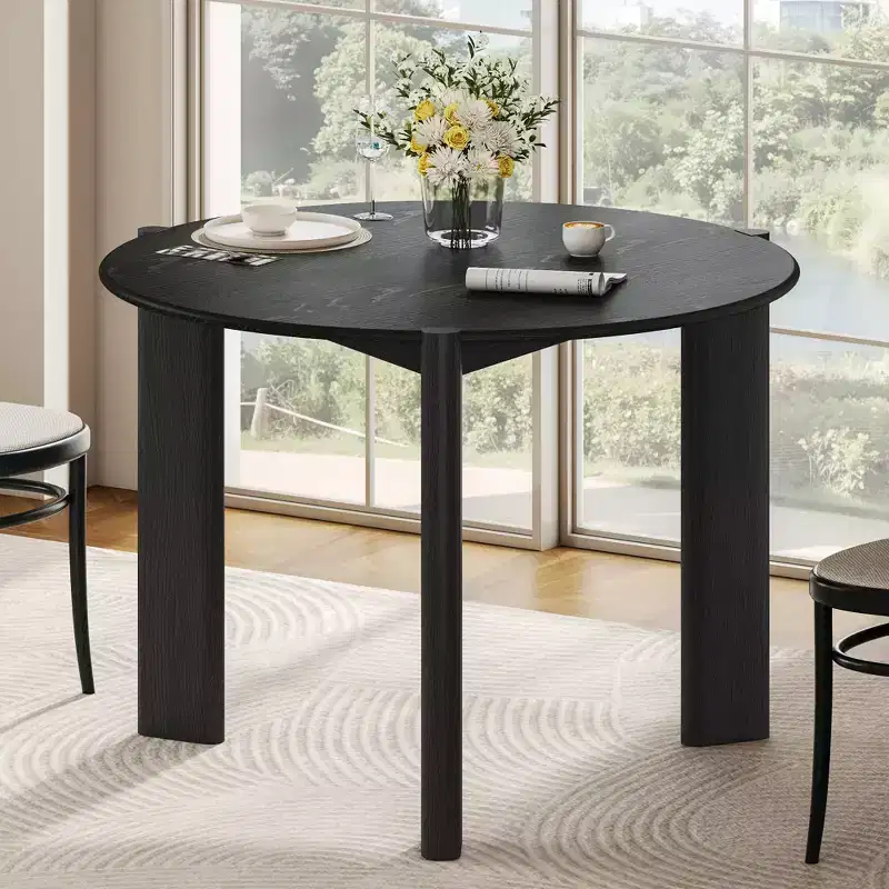 42Round Solid Wood Dining Table for Dining Room