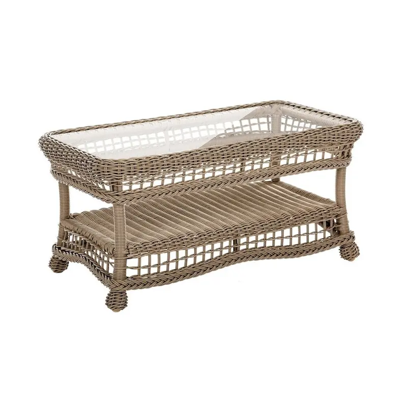 Outdoor Garden Patio 4 PC Cappuccino Furniture Conversation Set