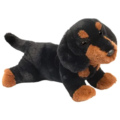 Dottie Dachshund Soft Plush Stuffed Animal Toy Black Brown