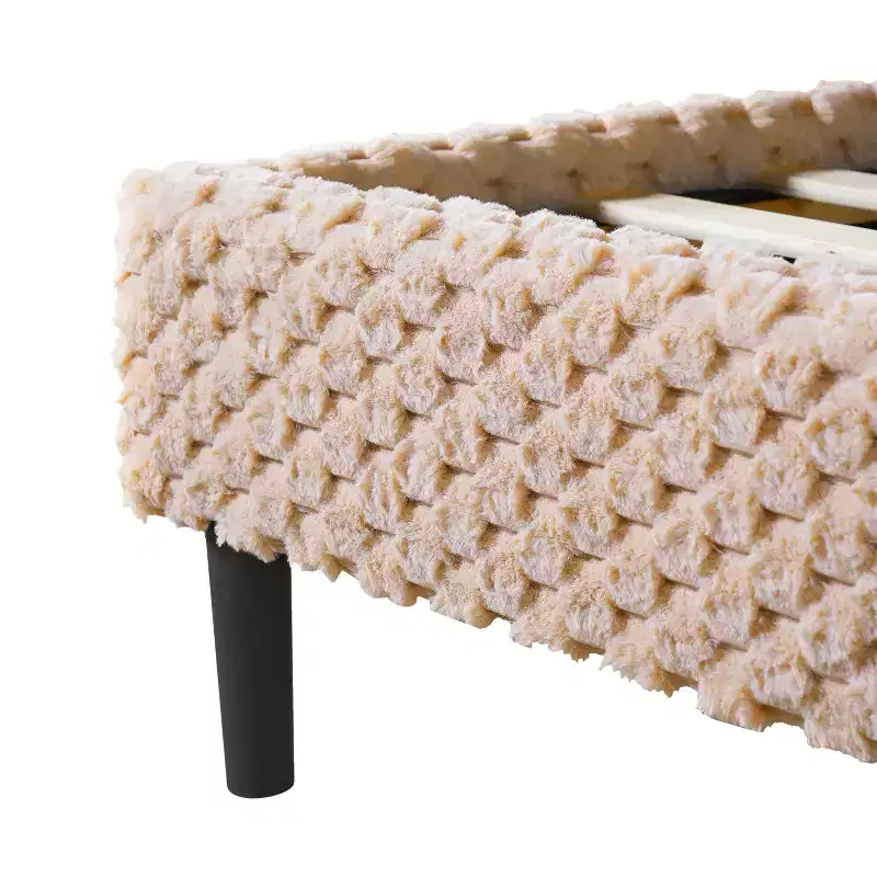 Christopher Knight Home Cassandra Modern Plush Upholstered Bed with Headboard