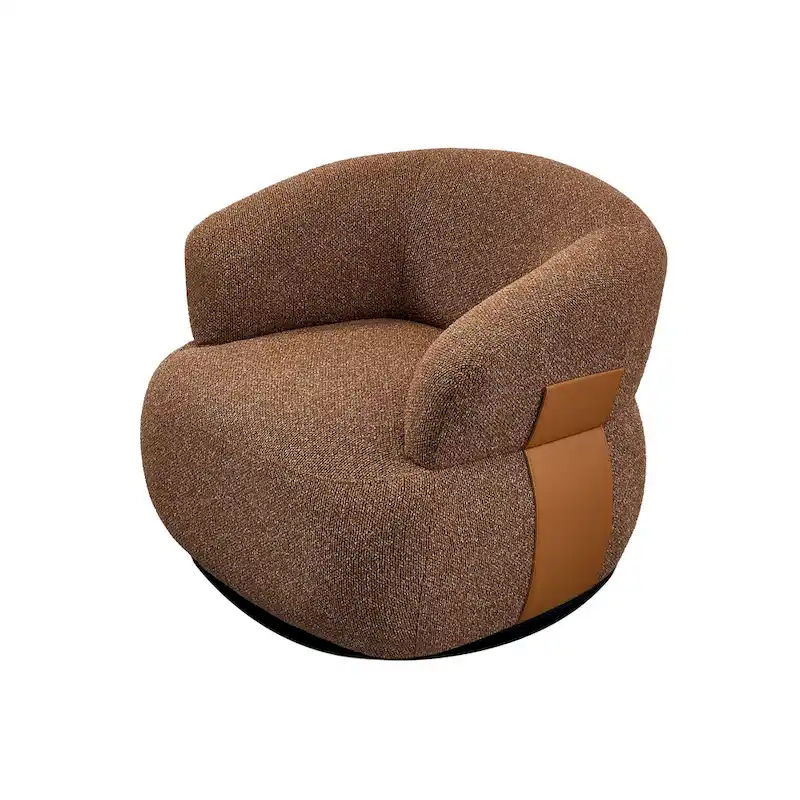 Kieon 33W 360 Swivel Modern Barrel Chair Accent Chair Set of 2