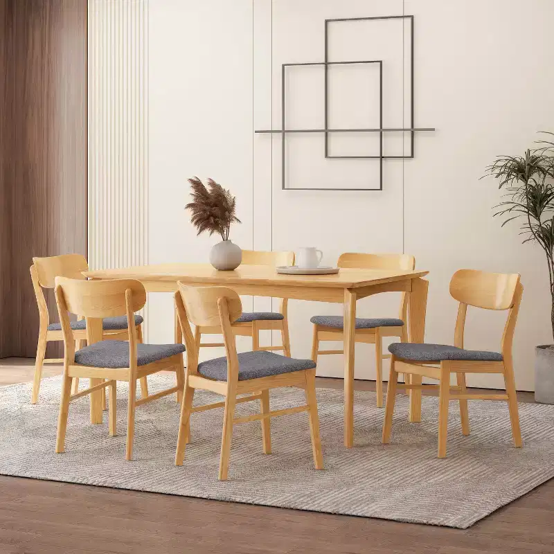 Christopher Knight Home Ballantrae Wood and Fabric 7 Piece Dining Set