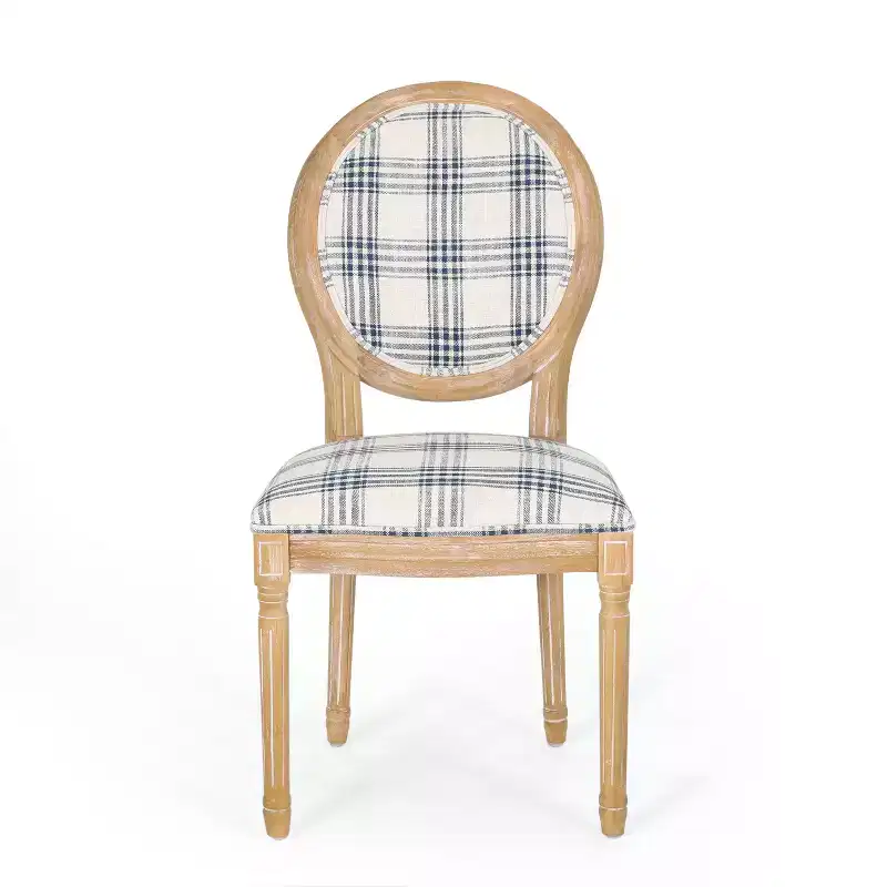 GDFStudio Newman Traditional Upholstered Rubberwood Dining Chairs (Set of 4)