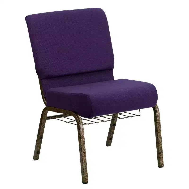 Flash Furniture HERCULES Series 21''W Church Chair with Book Rack