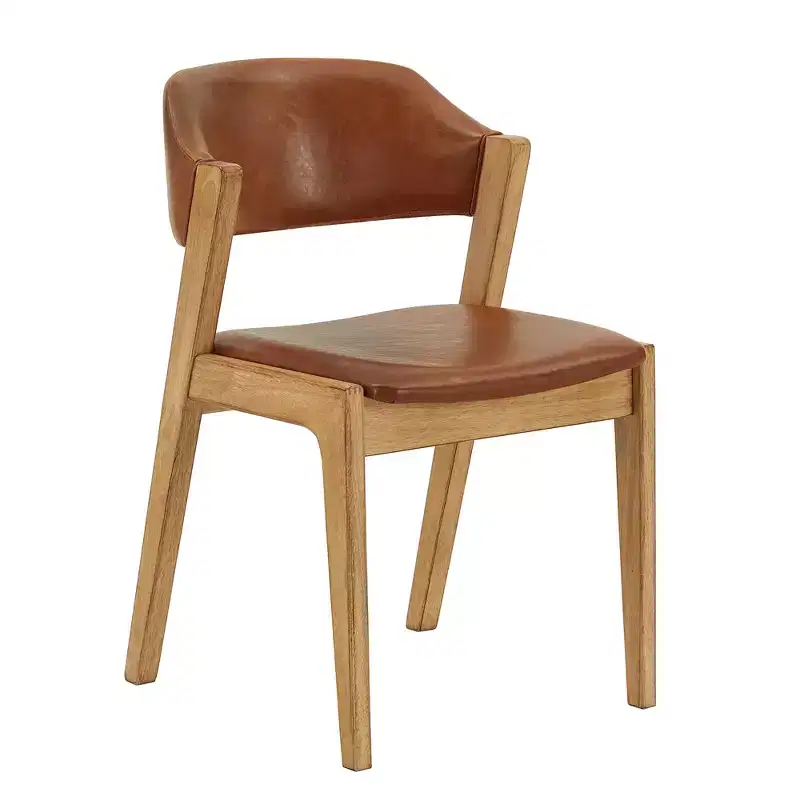 Abstergo Modern Scandinavian Wood Finish Dining Chair (Set of 2) - iNSPIREQ