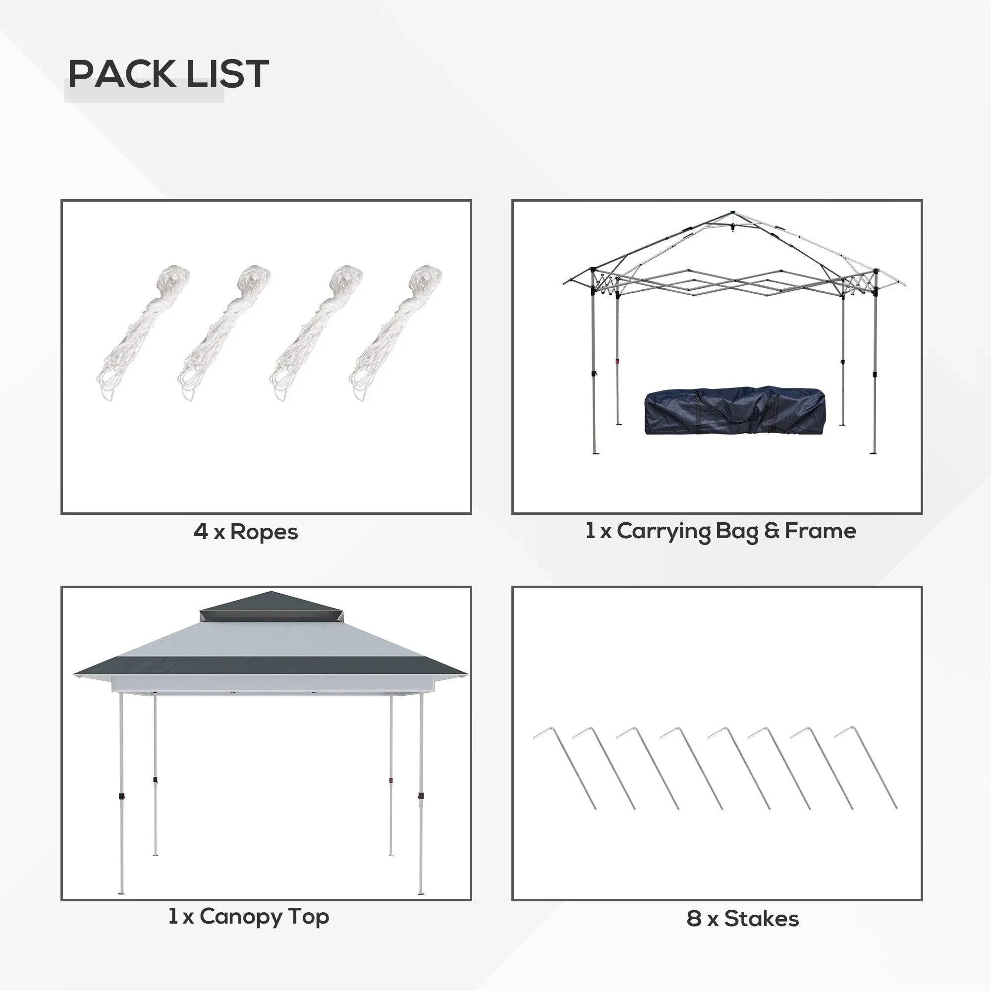 Outsunny 12 x 12 Pop Up Canopy Sun Shade Instant Tent Folding with Mesh Sidewall Netting, 3-Level Adjustable Height