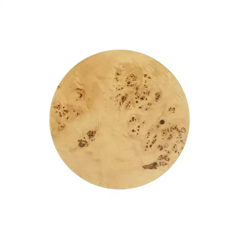 Jennifer Taylor Home Nebula 29.5 Burl Accent Pillar Side Table, Warm Natural Brown Burl Wood